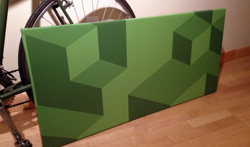 Photograph of the framed artwork that Concordis consultants sign when they engage in their first contract