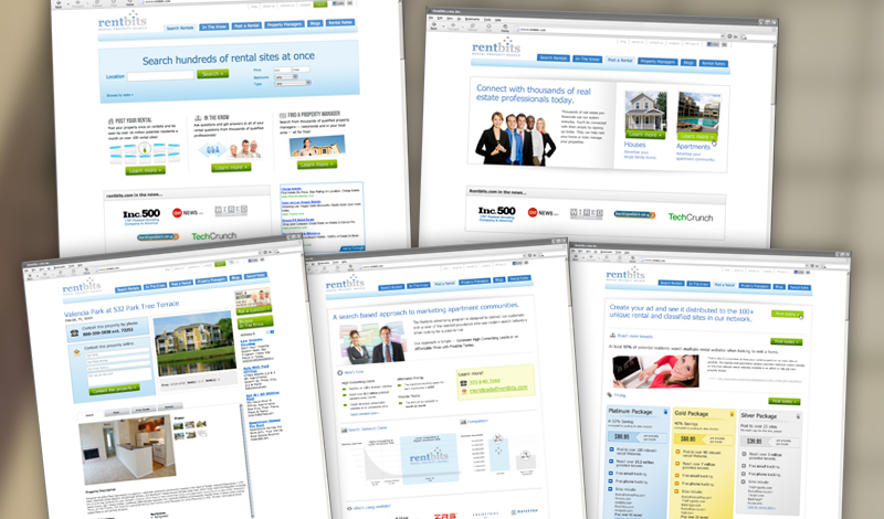 A couple screen captures of the rentbits marketing website