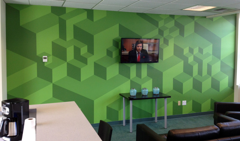 Photograph of a wall in the Concordis office